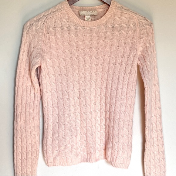 BELFORD exclusive for Saks Fifth Avenue cable knit cashmere wool sweater S - Picture 3 of 14